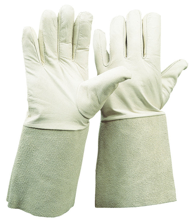 Schaf-Nappalederhandschuh mit Rindspaltleder-Stulpe 120 Paar