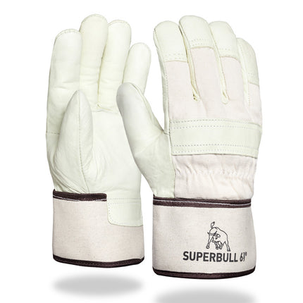 SuperBull® 6 | Büffelnarbenlederhandschuh | Winter 60 Paar
