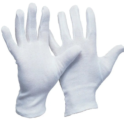 Baumwoll-Trikot-Handschuh | weiß gebleicht | Damengröße 600 Paar