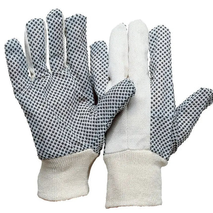 Baumwoll-Köperhandschuh | Strickbund | PVC-Noppen 300 Paar