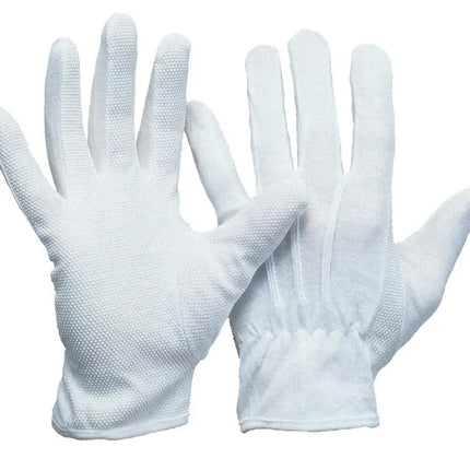 Baumwoll-Trikot-Handschuh | weiß gebleicht 600 Paar