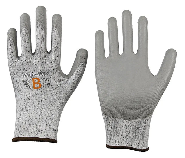 Solidstar® | Schnittschutzhandschuh | PU-Beschichtung 60 Paar Leipold Arbeitsschutz