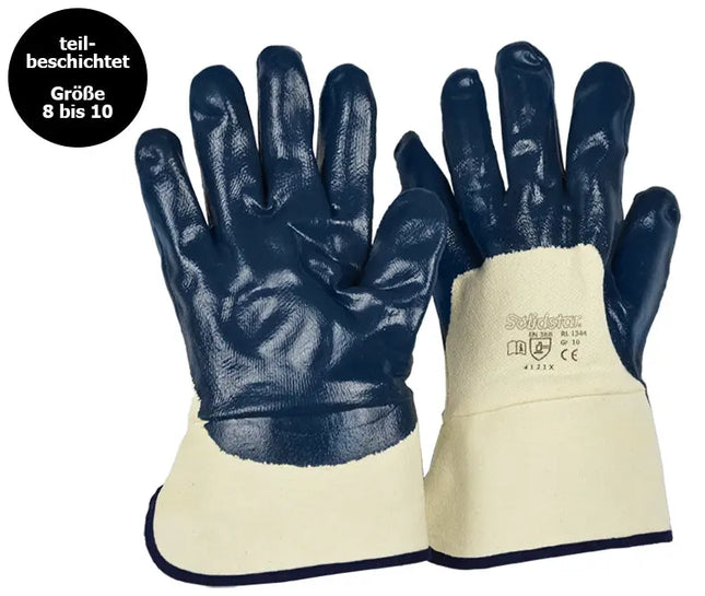Solidstar® | Baumwoll-Jersey-Handschuh | Nitril-Beschichtung 144 Paar Leipold Arbeitsschutz