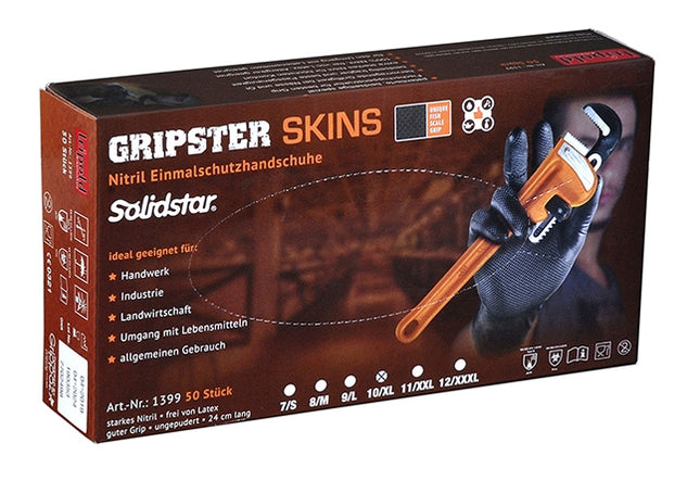Solidstar® | GRIPSTER | Nitril-Einmalschutzhandschuh 10 Box