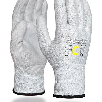 Solidstar® | Schnittschutzhandschuh | PU-Beschichtung 60 Paar
