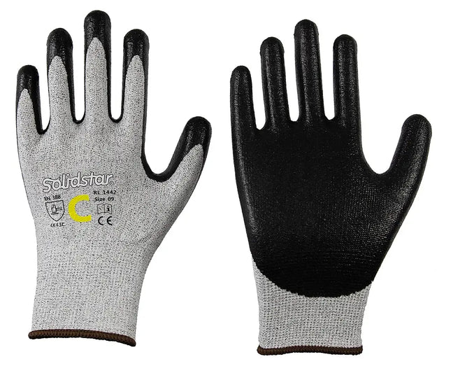Solidstar® | Schnittschutzhandschuh | Nitril-Beschichtung 60 Paar Leipold Arbeitsschutz