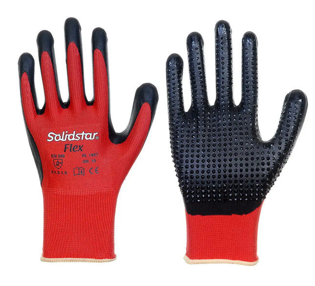 Solidstar® | Feinstrickhandschuh | Nitril-Beschichtung 144 Paar Leipold Arbeitsschutz