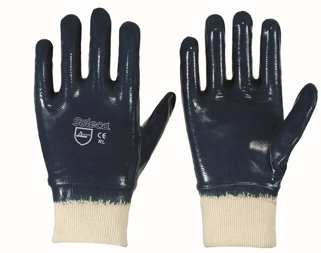 Soleco® | Baumwoll-Trikot-Handschuh | Nitril-Beschichtung 144 Paar Leipold Arbeitsschutz