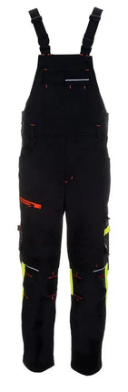 LeiKaTex® | BLACK LINE | Latzhose schwarz