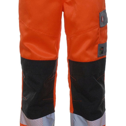 LeiKaTex® | BRIGHT LINE | Bundhose | warnorange/grau warnorange