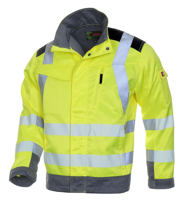 LeiKaTex® | BRIGHT LINE | Jacke | neongelb/grau neongelb
