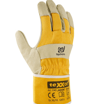 teXXor® Schweinsvollleder-Handschuhe NASHORN-120 Paar