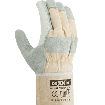 teXXor® Rindspaltleder-Handschuhe HARZ-120 Paar