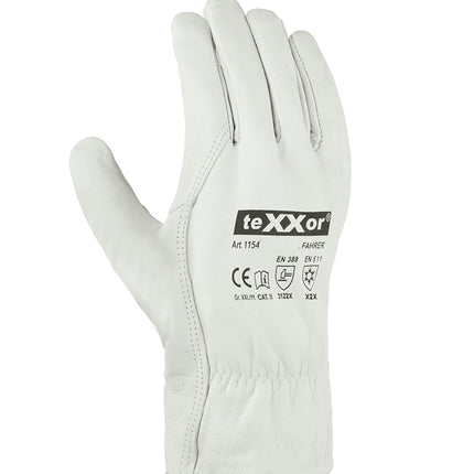 teXXor® Rindnappaleder-Winterhandschuhe FAHRER-WINTER-120 Paar