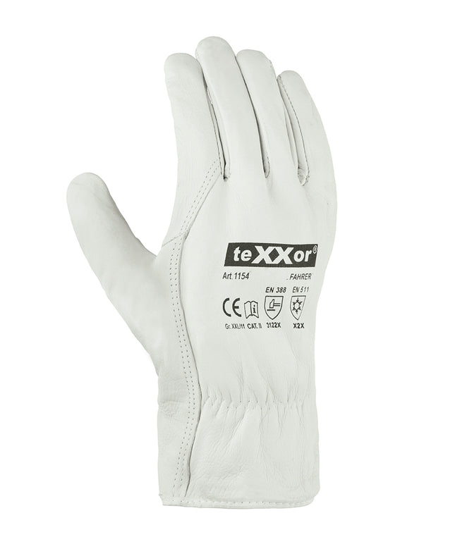 teXXor® Rindnappaleder-Winterhandschuhe FAHRER-WINTER-120 Paar