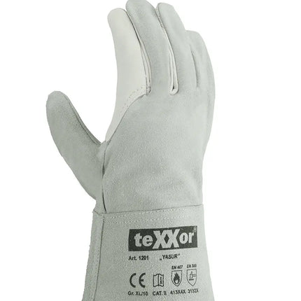 teXXor® Rindvoll-/Spaltleder Handschuhe YASUR-120 Paar