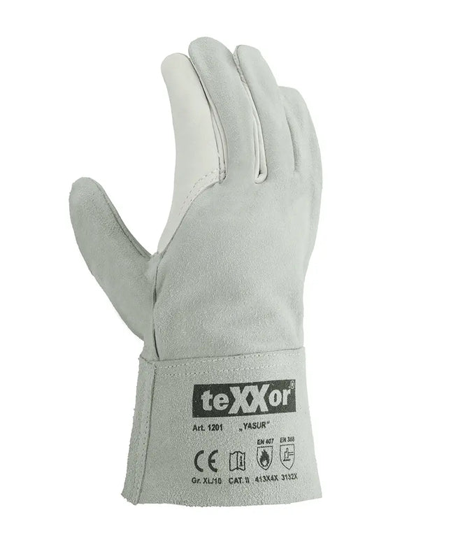teXXor® Rindvoll-/Spaltleder Handschuhe YASUR-120 Paar