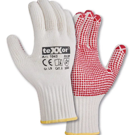 teXXor® Grobstrick-Handschuhe BAUMWOLLE/NYLON-240 Paar