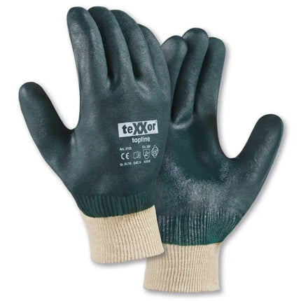teXXor® PVC-Handschuhe GRÜN MIT STRICKBUND-120 Paar