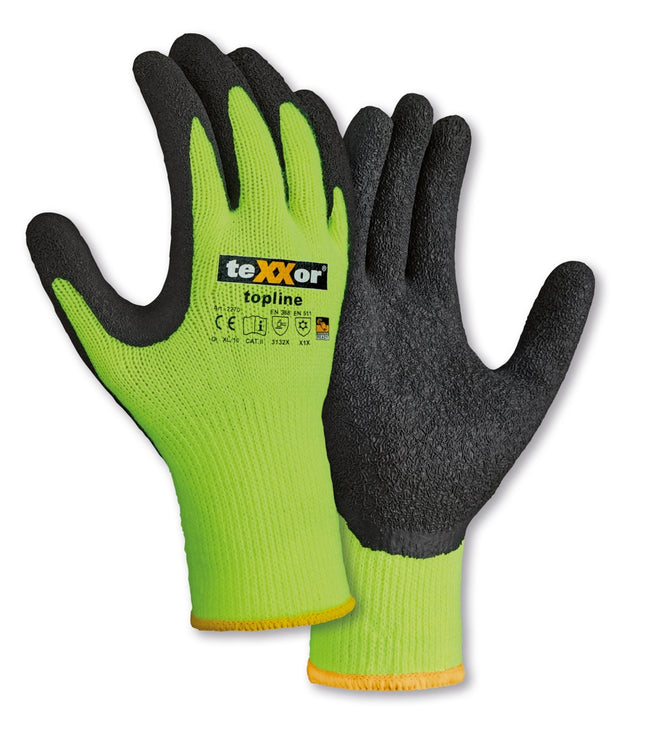 teXXor® Winterhandschuhe POLYACRYL 2270 gelb/schwarz