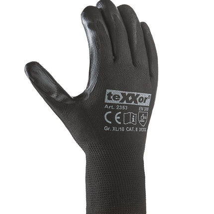teXXor® Nitril-Handschuhe POLYESTER schwarz-144 Paar