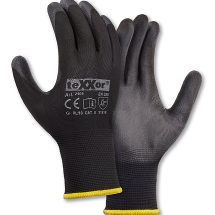 teXXor® Polyester-Strickhandschuhe POLYURETHAN BESCHICHTET-240 Paar
