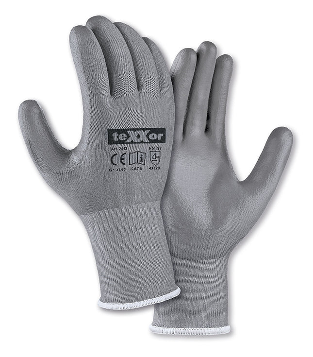 teXXor® Schnittschutz-Strickhandschuhe Cut D PU-BESCHICHTUNG-240 Paar
