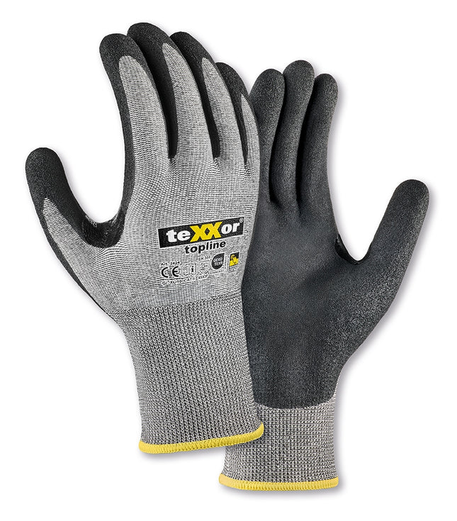 teXXor® Schnittschutz-Strickhandschuhe BESANDETE NITRILBESCHICHTUNG-144 Paar