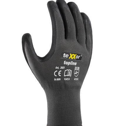 teXXor® topline Nylon-Strickhandschuhe NITRIL BESCHICHTET-144 Paar