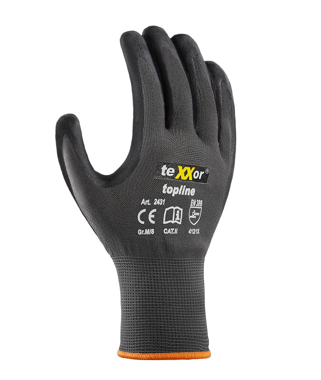 teXXor® topline Nylon-Strickhandschuhe NITRIL BESCHICHTET-144 Paar