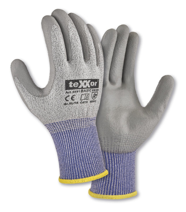 teXXor® PU-Schnittschutz-Strickhandschuhe CUT C - Basic-240 Paar