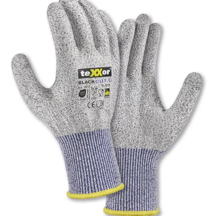 teXXor® Schnittschutz-Strickhs. BLACK CUT®C ohne Beschicht.-144 Paar
