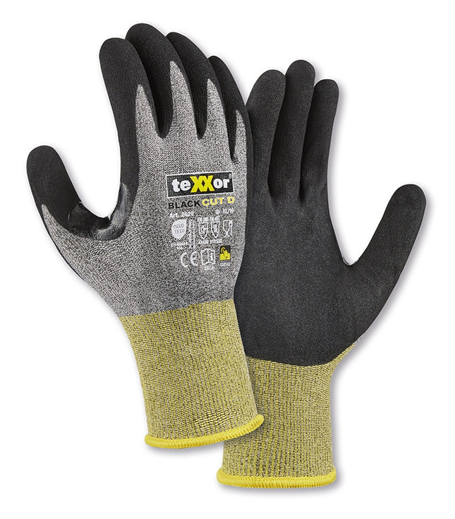 teXXor® Schnittschutz-Strickhandschuhe BLACK CUT® D-144 Paar