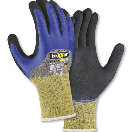 teXXor® Schnittschutz-Strickhs. BLACK CUT® D 3/4 besch.-144 Paar