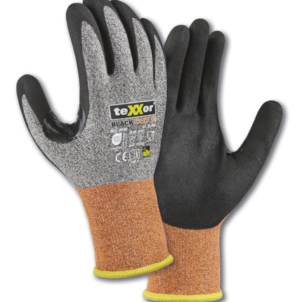 teXXor® Schnittschutz-Strickhandschuhe BLACK CUT® E-144 Paar