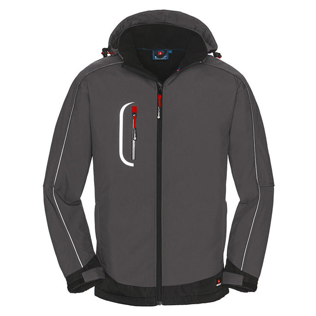 4PROTECT® Softshelljacke MONTANA 3390 grau/schwarz