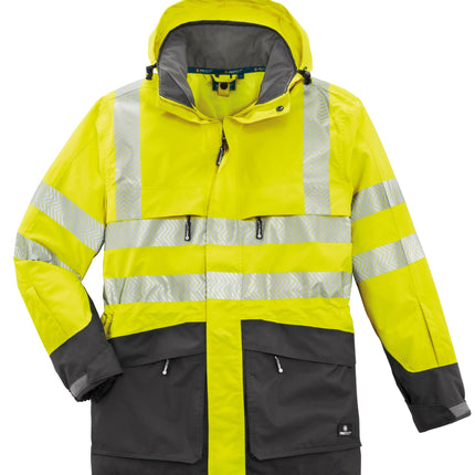 4PROTECT® Warn-Wetterschutz-Jacke TAMPA 3415 leuchtgelb/grau