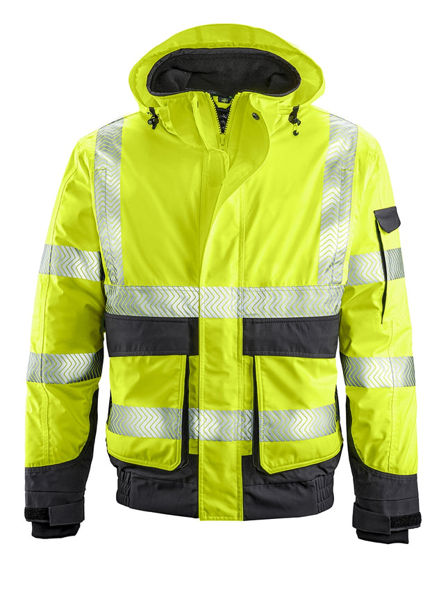 4PROTECT® Warn-Wetterschutz-Blouson NEWARK 3416 leuchtgelb/grau