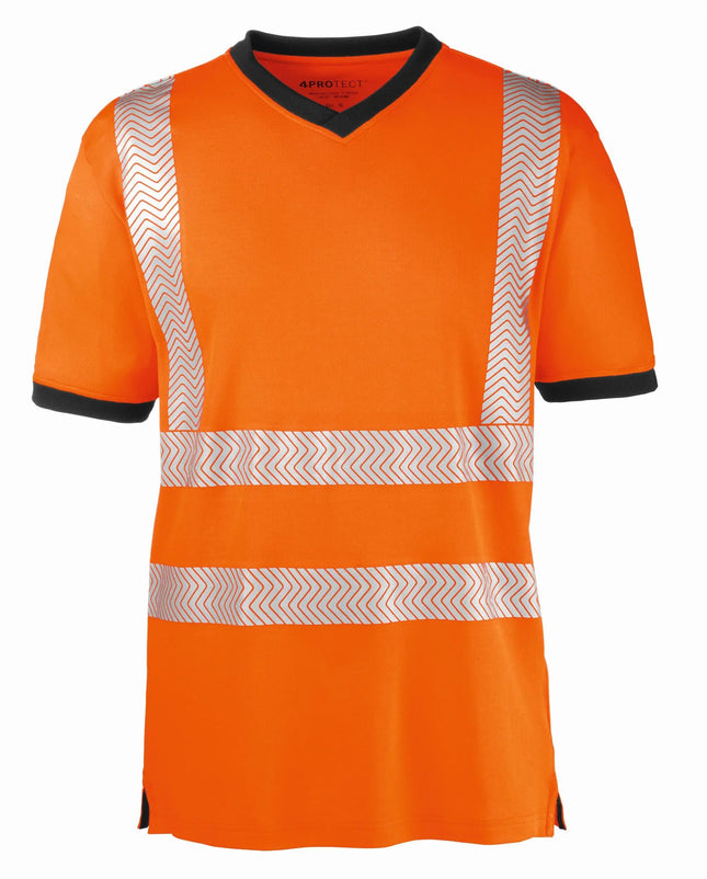 4PROTECT® Warnschutz UV-T-Shirt MIAMI 3430 leuchtorange/grau 4PROTECT