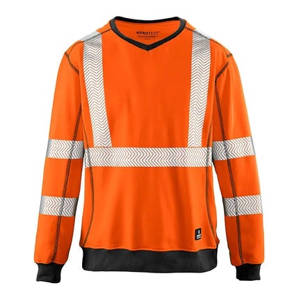 4PROTECT® Warnschutz UV-Sweatshirt COLUMBUS 3440 leuchtorange