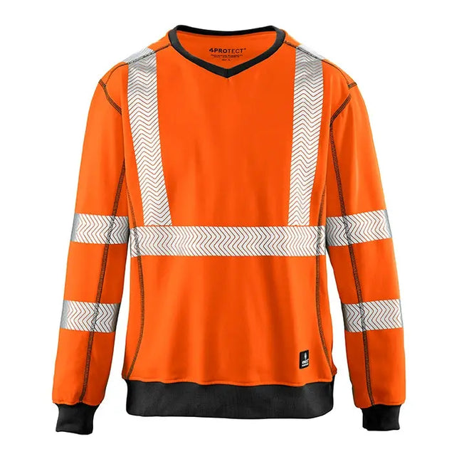 4PROTECT® Warnschutz UV-Sweatshirt COLUMBUS 3440 leuchtorange