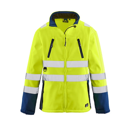 4PROTECT® Warnschutz-Softshelljacke PITTSBURGH 3476 leuchtgelb/navy