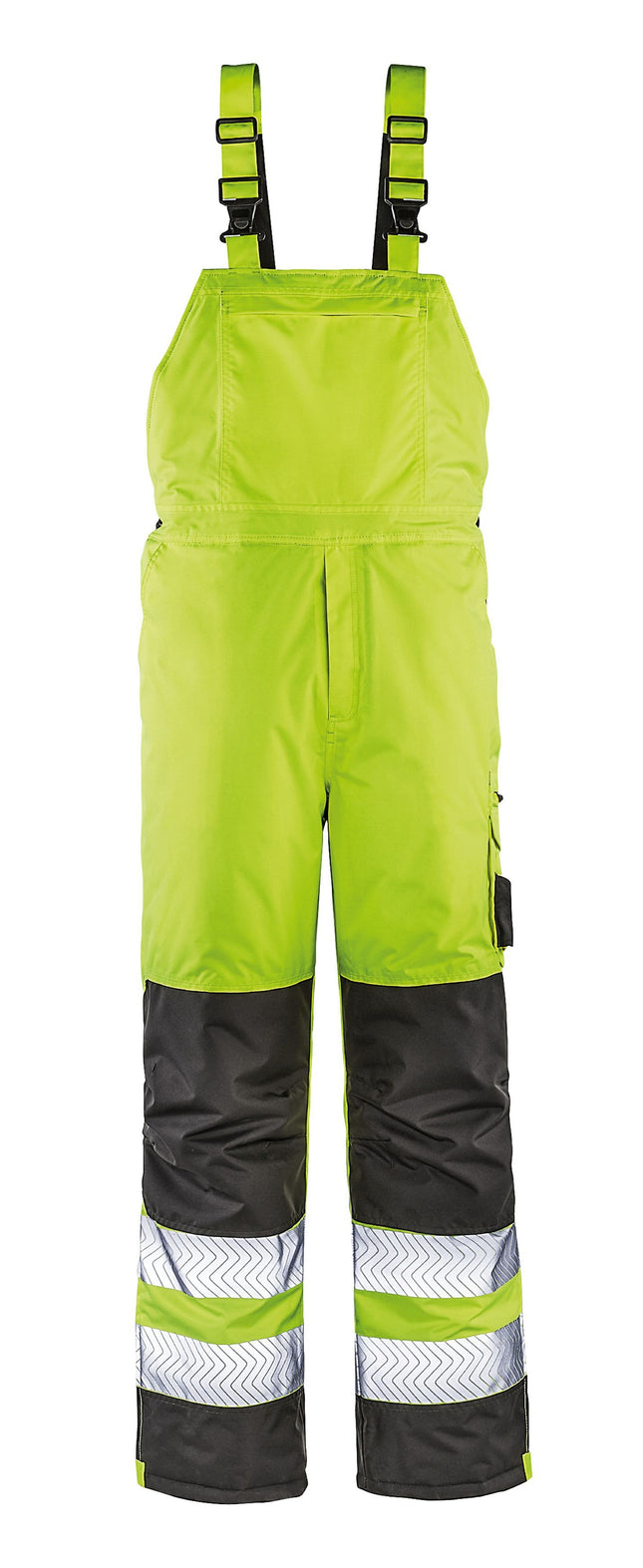 4PROTECT® Warn-Winter-Wetterschutz-Latzhose ATLANTA 3485 leuchtgelb/grau