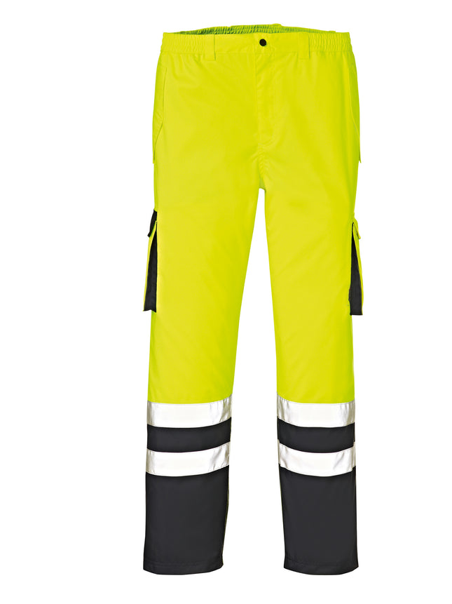 4PROTECT® Warn-Wetterschutz-Bundhose BALTIMORE 3496 leuchtgelb/navy