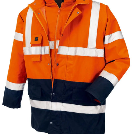 teXXor® Warnschutz-Parka CALGARY 4108 leuchtorange/navy