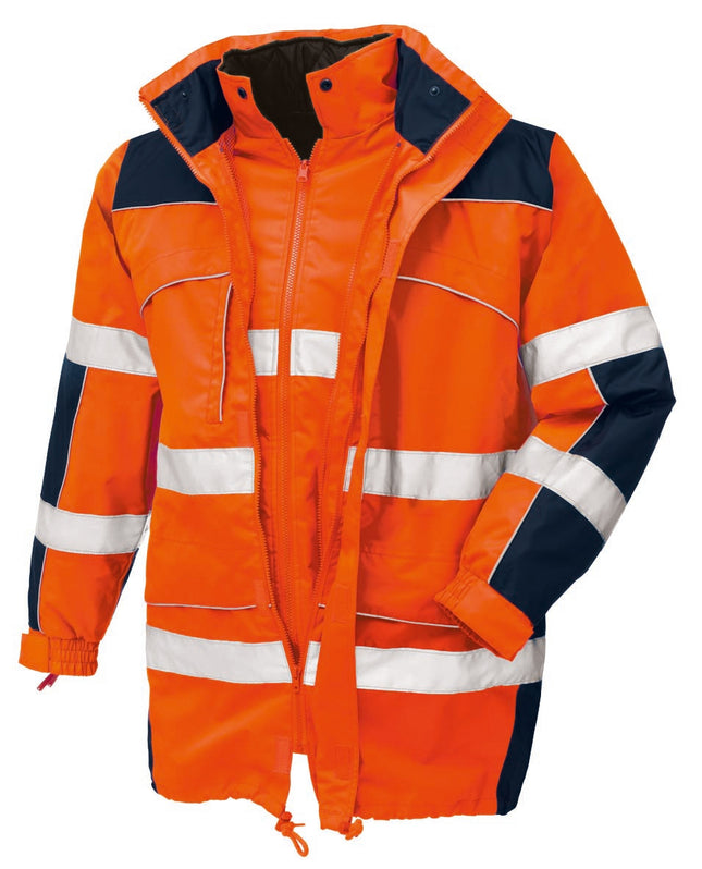 teXXor® Warnschutz-Parka TORONTO 4109 leuchtorange/navy