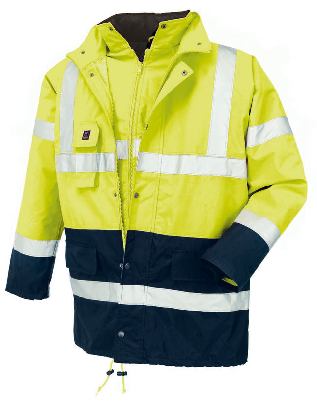 teXXor® Warnschutz-Parka CALGARY 4112 leuchtgelb/navy