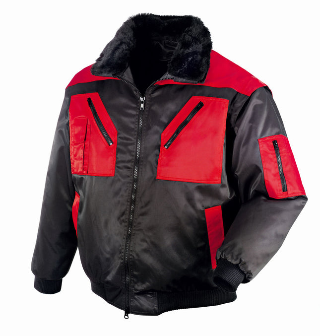 teXXor® Piloten-Jacke OSLO 4180 schwarz/rot