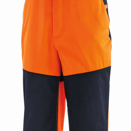 teXXor® Warnschutz-Latzhose BUFFALO 4335 leuchtorange/navy