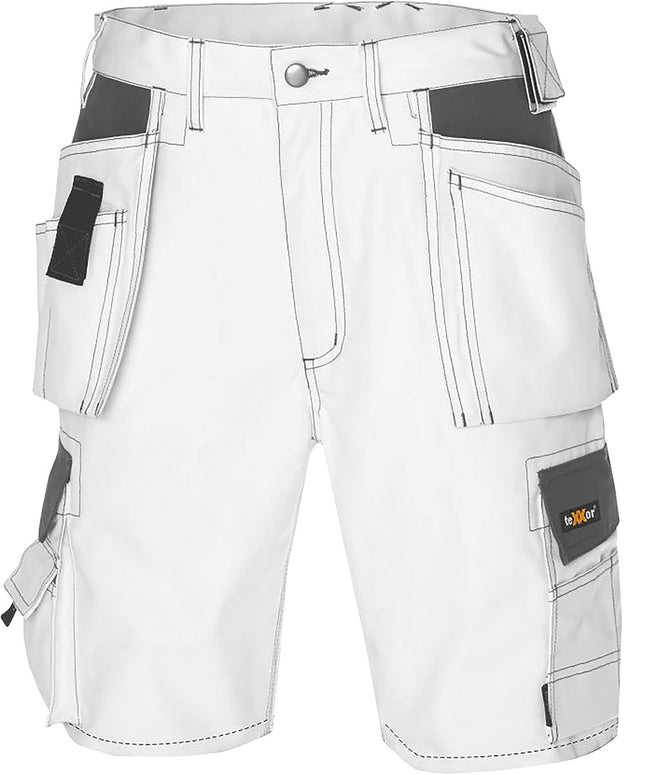 teXXor® Canvas (270 g/m²) Arbeits-Shorts BERMUDA 4344 weiß/grau